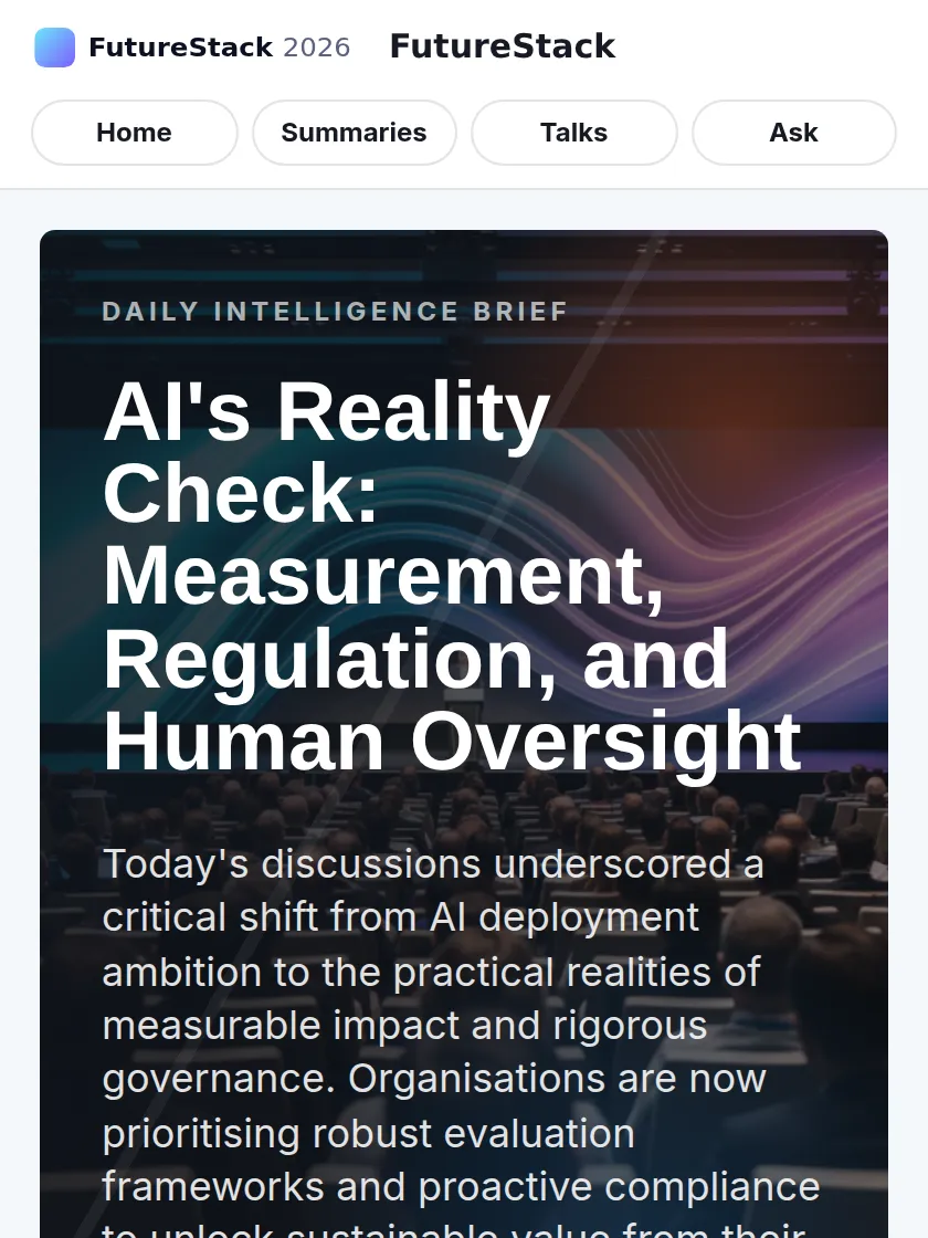 A daily synthesis page in the Conference Insights portal