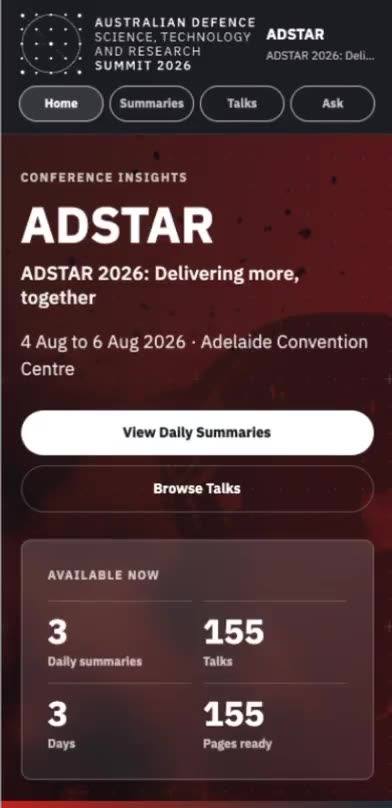 Conference Insights delegate portal on a phone